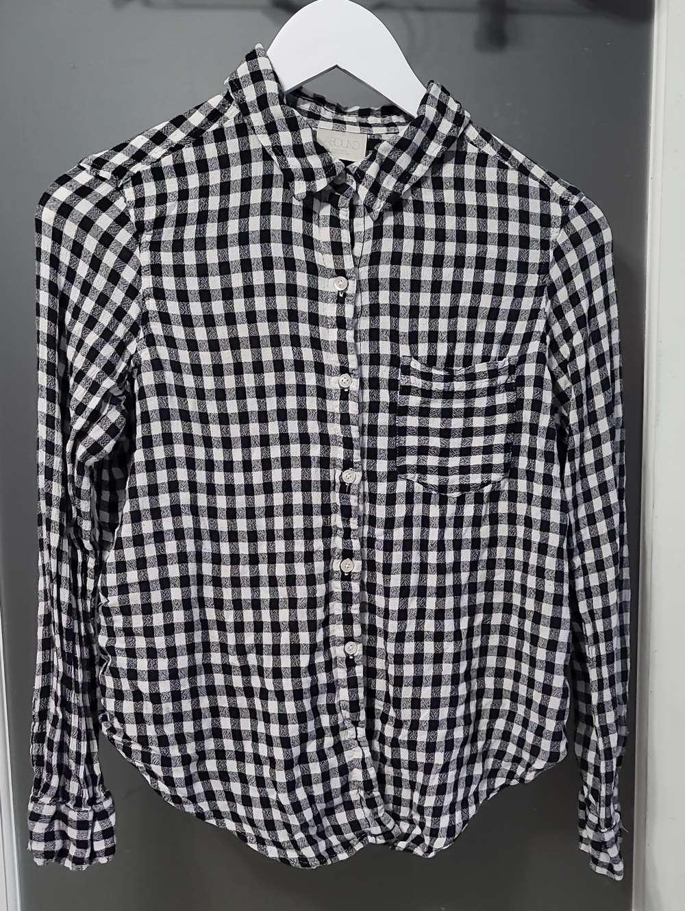 Abound Black and White Gingham Button-Down Shirt
